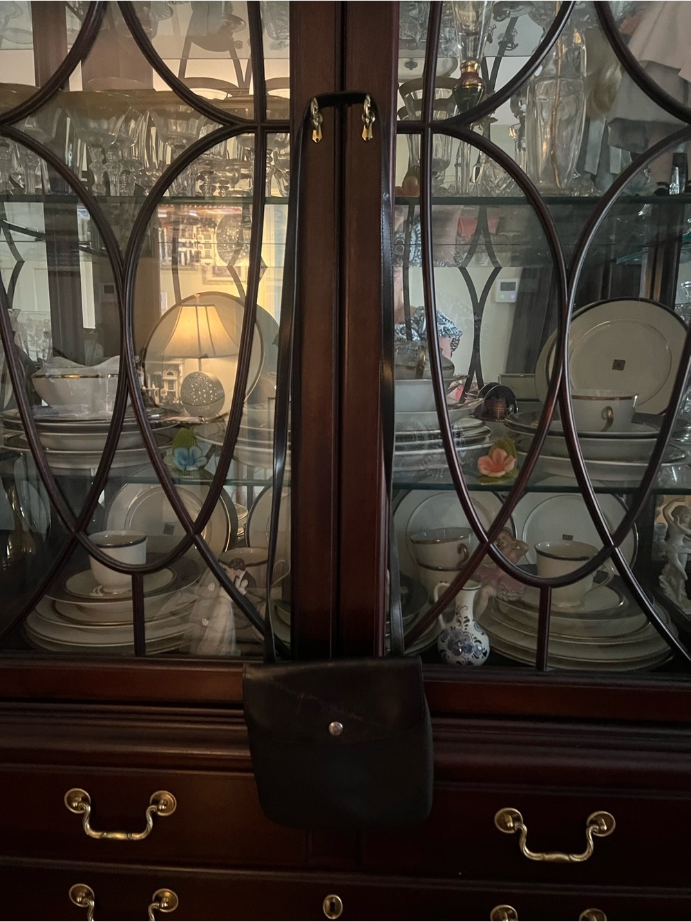 Longchamp Black Crossbody with Brown-Patina Flap - Picture 7 of 7